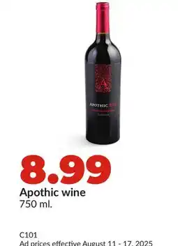 Hy-Vee Apothic wine offer