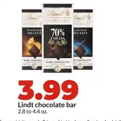 Hy-Vee Lindt chocolate bar offer
