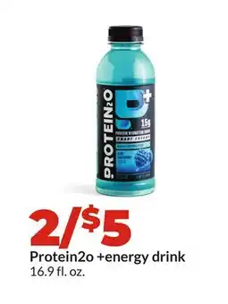 Hy-Vee Protein2o + energy drink offer