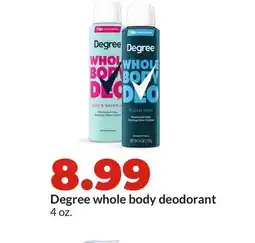 Hy-Vee Degree whole body deodorant offer