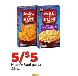 Hy-Vee Mac-A-Roni pasta offer