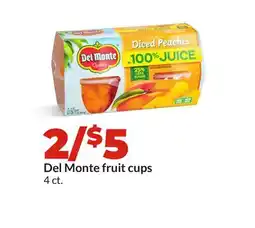 Hy-Vee Del Monte fruit cups offer