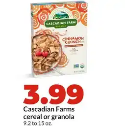 Hy-Vee Cascadian Farms cereal or granola offer