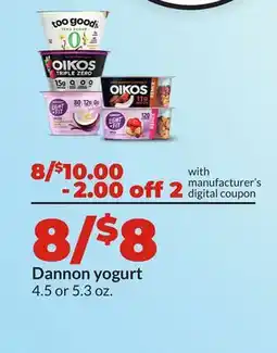 Hy-Vee Dannon yogurt offer