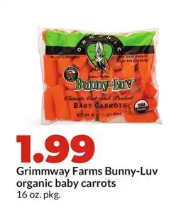 Hy-Vee Grimmway Farms Bunny-Luv organic baby carrots offer