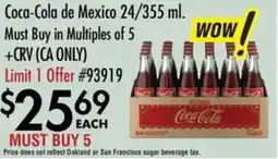 Smart & Final Coca-Cola de Mexico offer