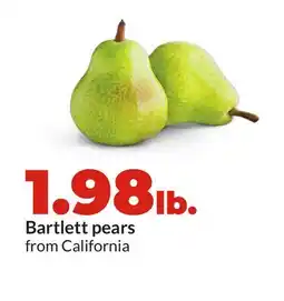 Hy-Vee Bartlett pears offer