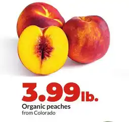 Hy-Vee Organic peaches offer