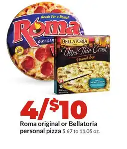 Hy-Vee Roma original, Bellatoria personal pizza offer
