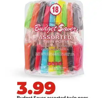 Hy-Vee Budget Saver assorted twin pops offer