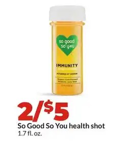 Hy-Vee So Good So You health shot offer