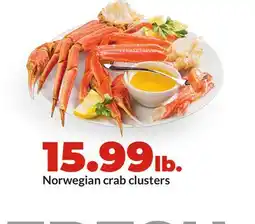 Hy-Vee Norwegian crab clusters offer