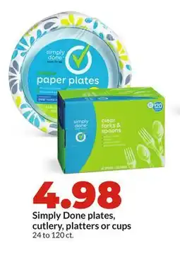Hy-Vee Simply Done plates, cutlery, platters or cups offer