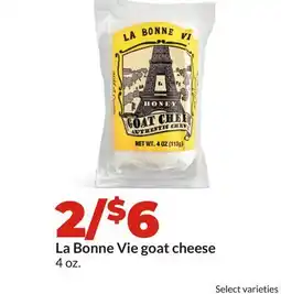 Hy-Vee La Bonne Vie goat cheese offer