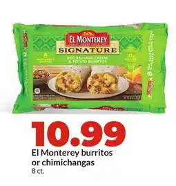 Hy-Vee El Monterey burritos or chimichangas offer