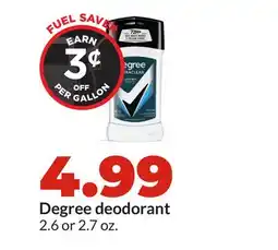 Hy-Vee Degree deodorant offer