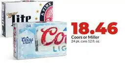 Hy-Vee Coors or Miller offer