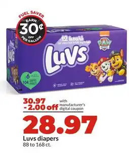 Hy-Vee Luvs diapers offer