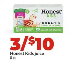 Hy-Vee Honest Kids juice offer