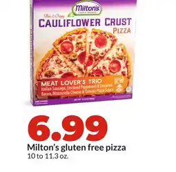 Hy-Vee Milton's gluten free pizza offer