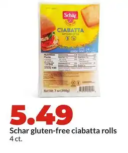 Hy-Vee Schar gluten-free ciabatta rolls offer