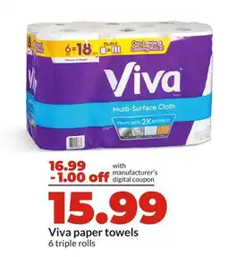 Hy-Vee Viva paper towels offer