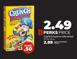 Hy-Vee Cap'N Crunch or Life cereal offer
