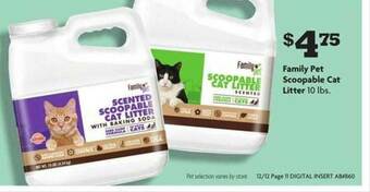 Family Dollar Family Pet Scoopable Cat Litter offer