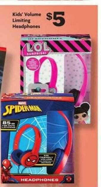Family Dollar Kids' Volume Limiting Headphones offer