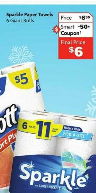 Family Dollar Sparkle Paper Towels offer