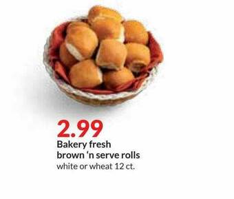 Hy-Vee Bakery Fresh Brown 'n Serve Rolls offer