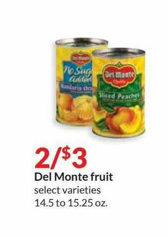 Hy-Vee Del Monte Fruit offer