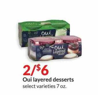 Hy-Vee Oui Layered Desserts offer