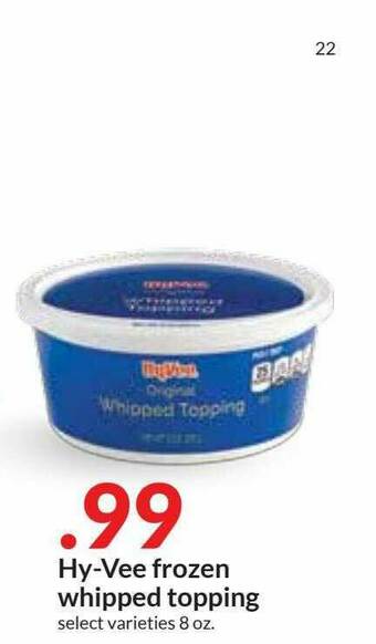 Hy-Vee Hy-vee Frozen Whipped Topping offer