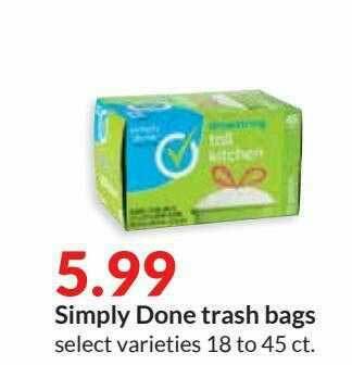 Hy-Vee Simply Done Trash Bags offer