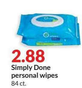 Hy-Vee Simply Done Personal Wipes offer
