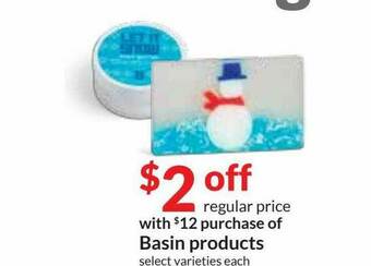 Hy-Vee Basin Products offer