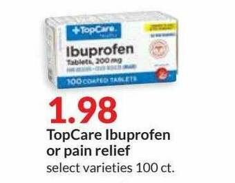Hy-Vee TopCare Ibuprofen Or Pain Relief offer