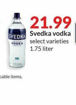 Hy-Vee Svedka Vodka offer