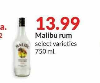 Hy-Vee Malibu Rum offer