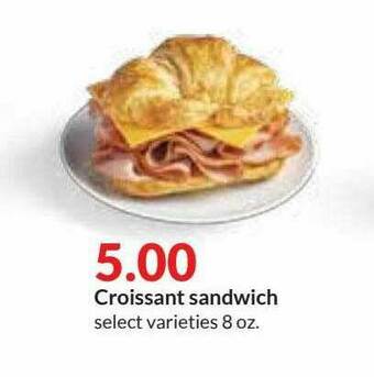 Hy-Vee Croissant Sandwich offer