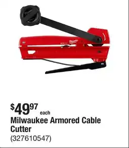 The Home Depot Milwaukee Armored Cable Cutter offer