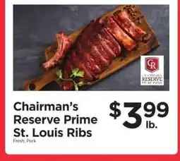 ShopRite Chairman's Reserve Prime St. Louis Ribs offer