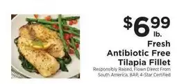 ShopRite Fresh Antibiotic Free Tilapia Fillet offer