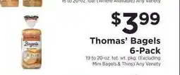 ShopRite Thomas' Bagels 6-Pack offer