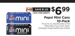 ShopRite Pepsi Mini Cans 10-Pack offer