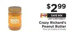 ShopRite Crazy Richard’s Peanut Butter offer