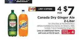 ShopRite Canada Dry Ginger Ale 2- liter offer