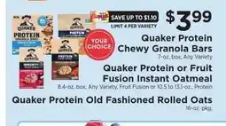 ShopRite Quaker Protein Products offer