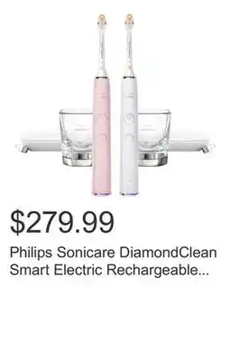 Costco Philips Sonicare DiamondClean Smart Electric Rechargeable Toothbrush, 2-pack offer